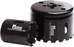 M.K. MORSE - 4-1/8" Diam, 1-15/16" Cutting Depth, Hole Saw - Carbide Grit Saw, Gulleted Edge - Eagle Tool & Supply