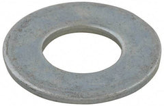 Value Collection - #10 Screw, Grade 2 Steel USS Flat Washer - 0.241" ID x 0.58" OD, 0.067" Thick, Zinc-Plated Finish - Eagle Tool & Supply
