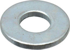 Value Collection - #8 Screw, Grade 2 Steel SAE Flat Washer - 0.183" ID x 0.45" OD, 0.067" Thick, Zinc-Plated Finish - Eagle Tool & Supply
