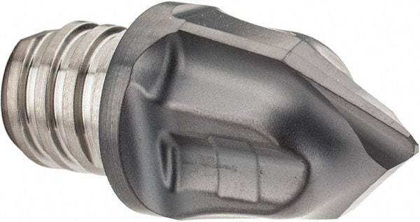 Iscar - MM HCD Grade IC908 Carbide Chamfer Milling Tip Insert - TiAlN Finish, 2 Flutes, 0.472" Cutting Diam, 0.276" Depth of Cut, 0.61" Extension - Eagle Tool & Supply