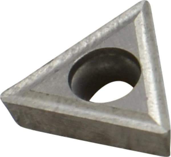 Interstate - TPGT32.52 Grade I22 Carbide Turning Insert - Uncoated, 60° Triangle, 3/8" Inscr Circle, 5/32" Thick, 1/32" Corner Radius - Eagle Tool & Supply