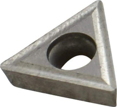 Interstate - TPGT32.52 Grade I22 Carbide Turning Insert - Uncoated, 60° Triangle, 3/8" Inscr Circle, 5/32" Thick, 1/32" Corner Radius - Eagle Tool & Supply