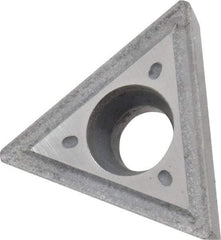 Interstate - TPGT432 Grade I22 Carbide Turning Insert - Uncoated, 60° Triangle, 1/2" Inscr Circle, 3/16" Thick, 1/32" Corner Radius - Eagle Tool & Supply