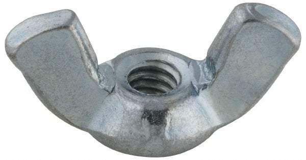 Value Collection - #8-32 UNC, Steel Standard Wing Nut - Grade 2, 0.91" Wing Span, 0.47" Wing Span - Eagle Tool & Supply