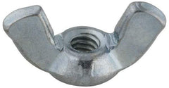 Value Collection - #6-32 UNC, Steel Standard Wing Nut - Grade 2, 0.72" Wing Span, 0.41" Wing Span - Eagle Tool & Supply