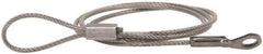 Made in USA - 18" Long, Stainless Steel Cable Loop & Eye End, Quick Release Pin Lanyard - 3/64" Cable Diam, 3/16" Hole Diam, Nylon Cable - Eagle Tool & Supply