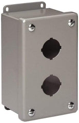 Cooper B-Line - 1 Hole, 1.203 Inch Hole Diameter, Stainless Steel Pushbutton Switch Enclosure - 4 Inch High x 3-1/4 Inch Wide x 3 Inch Deep, 12, 13 NEMA Rated - Eagle Tool & Supply