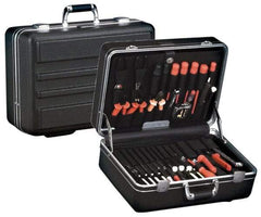Platt - 14" Wide x 7" High, Clamshell Hard Case - Black, Polyethylene - Eagle Tool & Supply