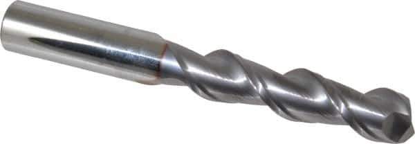 Niagara Cutter - 1/2", 2" LOC, 1/2" Shank Diam, 4" OAL, 2 Flute, Solid Carbide Square End Mill - Single End, TiCN Finish, Spiral Flute, 45° Helix, Centercutting, Right Hand Cut, Right Hand Flute, Series A245 - Eagle Tool & Supply