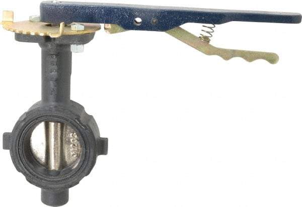 NIBCO - 2" Pipe, Wafer Butterfly Valve - Lever Handle, Ductile Iron Body, Buna-N Seat, 250 WOG, Ductile Iron Disc, Stainless Steel Stem - Eagle Tool & Supply