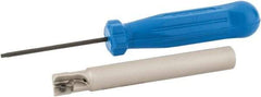 Iscar - 3/8" Cut Diam, 0.303" Max Depth of Cut, 3/8" Shank Diam, 3" OAL, Indexable Square Shoulder End Mill - HP AN.. 0702.. Inserts, Cylindrical Shank, 90° Lead Angle, Through Coolant, Series Heliplus - Eagle Tool & Supply