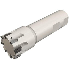 Iscar - 1" Cut Diam, 0.303" Max Depth of Cut, 3/4" Shank Diam, 4-1/2" OAL, Indexable Square Shoulder End Mill - HP ANKT 0702 .., HP ANCR 0702.., HP ANCT 0702.., HP ANKW 0702.. Inserts, Cylindrical Shank, 90° Lead Angle, Through Coolant, Series Heliplus - Eagle Tool & Supply