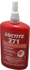 Loctite - 250 mL Bottle, Red, High Strength Liquid Threadlocker - Series 271, 24 hr Full Cure Time, Hand Tool, Heat Removal - Eagle Tool & Supply