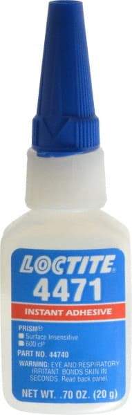 Loctite - 0.70 oz Bottle Clear Instant Adhesive - Series 4471 - Eagle Tool & Supply