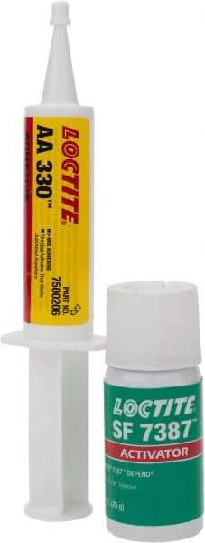 Loctite - 25 mL Aerosol Two Part Acrylic Adhesive - 5 min Working Time, Series 330 - Eagle Tool & Supply