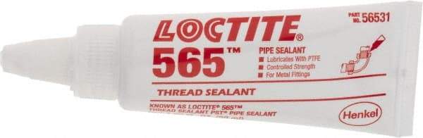 Loctite - 50 mL Tube White Pipe Sealant - 300°F Max Working Temp, For Threaded Metal Fittings - Eagle Tool & Supply