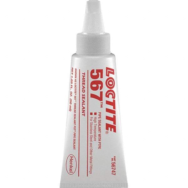 Loctite - 50 mL Tube White Pipe Sealant - 450°F Max Working Temp, High Performance Sealant for Metal Fittings - Eagle Tool & Supply