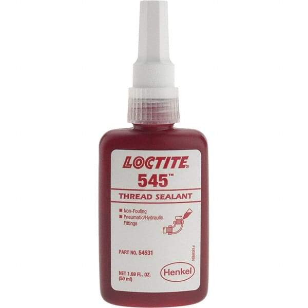 Loctite - 50 mL Bottle, Purple, Liquid Threadlocker - Series 545, 24 hr Full Cure Time, Hand Tool Removal - Eagle Tool & Supply