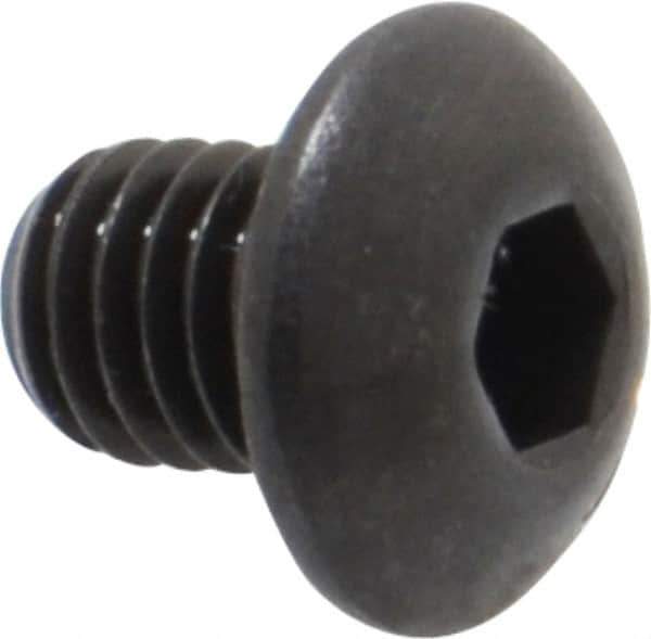 Value Collection - #10-32 UNF Hex Socket Drive, Button Screw - Alloy Steel, Black Oxide Finish, 1/4" Length Under Head - Eagle Tool & Supply