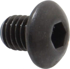 Value Collection - #10-32 UNF Hex Socket Drive, Button Screw - Alloy Steel, Black Oxide Finish, 1/4" Length Under Head - Eagle Tool & Supply