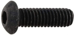 Value Collection - #10-24 UNC Hex Socket Drive, Button Screw - Alloy Steel, Black Oxide Finish, 3/8" Length Under Head - Eagle Tool & Supply