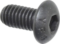 Value Collection - #10-32 UNF Hex Socket Drive, Button Screw - Alloy Steel, Black Oxide Finish, 3/8" Length Under Head - Eagle Tool & Supply