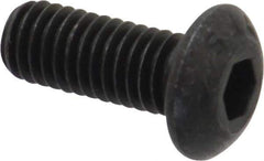 Value Collection - #10-32 UNF Hex Socket Drive, Button Screw - Alloy Steel, Black Oxide Finish, 1/2" Length Under Head - Eagle Tool & Supply