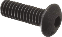 Value Collection - #8-32 UNC Hex Socket Drive, Button Screw - Alloy Steel, Black Oxide Finish, 1/2" Length Under Head - Eagle Tool & Supply