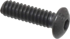 Value Collection - #6-32 UNC Hex Socket Drive, Button Screw - Alloy Steel, Black Oxide Finish, 1/2" Length Under Head - Eagle Tool & Supply