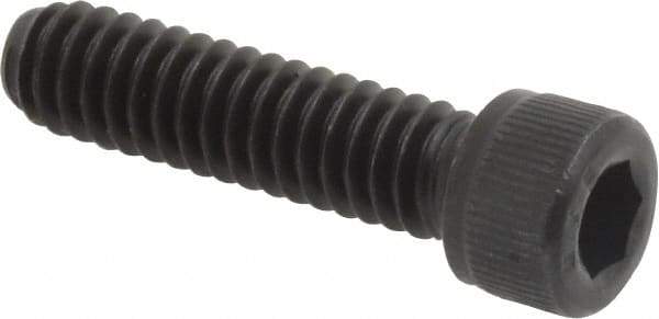 Value Collection - 1/4-20 UNC Hex Socket Drive, Socket Cap Screw - Alloy Steel, Black Oxide Finish, Partially Threaded, 1" Length Under Head - Eagle Tool & Supply