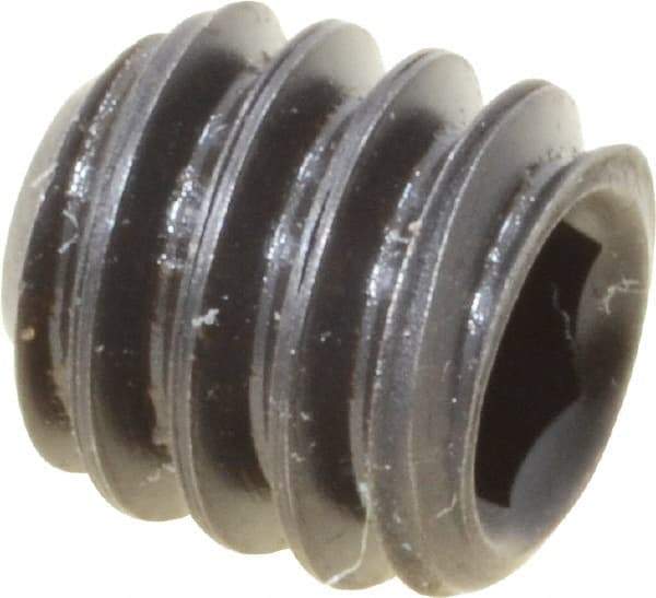 Value Collection - 1/4-20 UNC, 1/4" OAL, Cup Point Set Screw - Grade 8 Steel, 1/8" Key - Eagle Tool & Supply