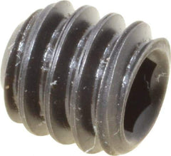 Value Collection - 1/4-20 UNC, 1/4" OAL, Cup Point Set Screw - Grade 8 Steel, 1/8" Key - Eagle Tool & Supply