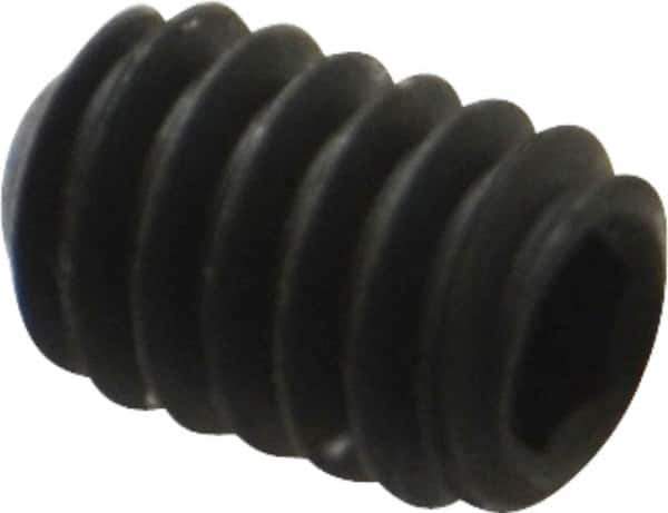 Value Collection - 1/4-20 UNC, 3/8" OAL, Cup Point Set Screw - Grade 8 Steel, 1/8" Key - Eagle Tool & Supply