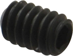 Value Collection - 1/4-20 UNC, 3/8" OAL, Cup Point Set Screw - Grade 8 Steel, 1/8" Key - Eagle Tool & Supply