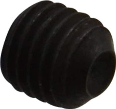 Value Collection - 1/4-28 UNF, 1/4" OAL, Cup Point Set Screw - Grade 8 Steel, 1/8" Key - Eagle Tool & Supply