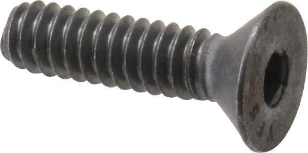 Value Collection - #10-24 UNC Hex Socket Drive, Flat Screw - Alloy Steel, Black Oxide Finish, 3/4" OAL - Eagle Tool & Supply