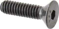 Value Collection - 1/4-20 UNC Hex Socket Drive, Flat Screw - Alloy Steel, Black Oxide Finish, Partially Threaded, 1" OAL - Eagle Tool & Supply
