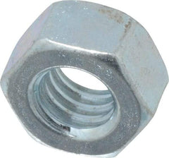 Value Collection - 5/16-18 UNC Steel Right Hand Hex Nut - 1/2" Across Flats, 17/64" High, Zinc-Plated Finish - Eagle Tool & Supply