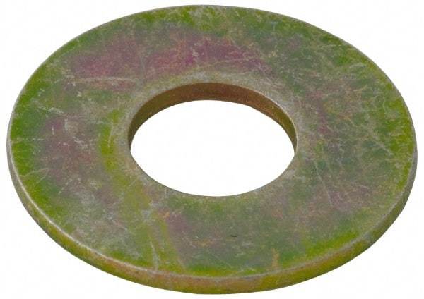Made in USA - 9/16" Screw, Grade 8 Alloy Steel SAE Flat Washer - 19/32" ID x 1-3/16" OD, 3/32" Thick - Eagle Tool & Supply