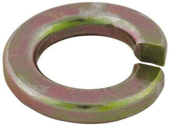 Value Collection - 7/16", 0.109" Thick Split Lock Washer - Grade 8 Alloy Steel, Zinc-Plated Finish, 0.44" Min ID, 0.45" Max ID, 0.683" Min OD, 0.776" Max OD - Eagle Tool & Supply