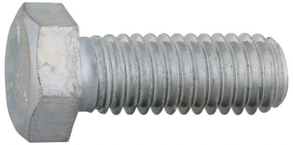 Made in North America - 7/16-14 UNC, 3/4" Length Under Head Hex Head Cap Screw - Fully Threaded, Grade 5 Steel, Zinc-Plated Finish, 5/8" Hex - Eagle Tool & Supply