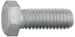 Made in North America - 7/16-14 UNC, 3/4" Length Under Head Hex Head Cap Screw - Fully Threaded, Grade 5 Steel, Zinc-Plated Finish, 5/8" Hex - Eagle Tool & Supply