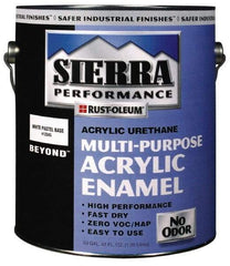 Rust-Oleum - 1 Gal White Gloss Finish Acrylic Enamel Paint - Interior/Exterior, 0 gL VOC Compliance - Eagle Tool & Supply