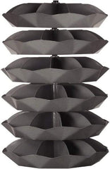 Durham - 3,000 Lb Capacity, 22" Deep x 69-1/2" High, Rotating Bin Rack - 1 Side, Gray Steel Bins - Eagle Tool & Supply