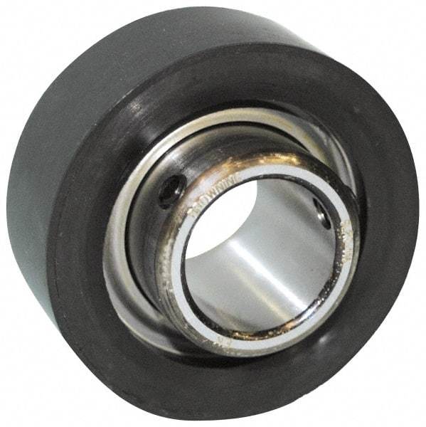 Browning - 5/8" ID x 2-17/32" OD, 2,611 Lb Dynamic Capacity, Set Screw Locking Insert Bearing - Rubber Grommet Housing, 52100 Steel Insert, 1" Race Width, 1,444 Lb Static Capacity - Eagle Tool & Supply