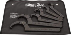 Martin Tools - 3/4" to 6-1/4" Capacity, Pin Spanner Wrench Set - Adjustable - Eagle Tool & Supply