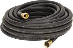 Parker - 50' Long Contractor Hose - 5/8" Diam, 3/4" GHT, Rubber, 100 psi, Black - Eagle Tool & Supply