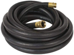 Parker - 25' Long Contractor Hose - 3/4" Diam, 3/4" GHT, Rubber, 100 psi, Black - Eagle Tool & Supply