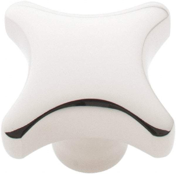 KIPP - 1.57" Head Diam, 4 Point Lobed Knob - 5/16-18 Hole, Stainless Steel - Eagle Tool & Supply