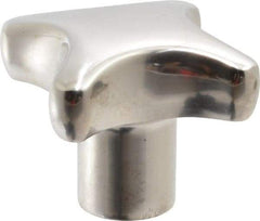 KIPP - 1.96" Head Diam, 4 Point Lobed Knob - 3/8-16 Hole, Stainless Steel - Eagle Tool & Supply